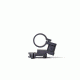 American Defense Manufacturing Magnifier Swing Off Mount - Lower 1/3rd, Tactical Lever, Black, AD-SM-01 TAC R