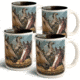 American Expedition Collage Coffee Mugs, Set of 4, Mustang 4012076