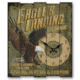 American Expedition Large Wooden Clock, Eagles Landing Lodge 4011983