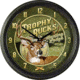 American Expedition Vintage Clock With Trophy Bucks Hunting Lodge 4010735