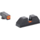 AmeriGlo Glock Gen 5 Cap Tritium Pistol Sight Sets, Green Tritium Lamp Orange Square Outline FRONT, Orange Line non Tritium REAR, GL-5616
