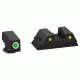 Ameriglo Operator Night Sights For Fits Glock 42 Green With White Outline Front Yellow With Black Outline Rear