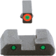 AmeriGlo Spartan Tactical Operator Sights for Glock, ProGlo, Orange Circle Front and Pro Op Rear, Green, GL-446