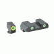 Ameriglo Tritium Front/Rear Combo Sights Green Dot White Outline Rear And Green Dot LumiLime Outline Front For Glock 17-39