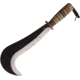 Angelo B Lucca Billhook Fixed Blade Knife w/ Belt Sheath, 10in, Manganese Spring Steel Blade, Stacked Leather Handle, Leather Sheath, 60.05.00