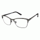 Ann Taylor AT002 Progressive Prescription Eyeglasses - Frame Blk/Crystal Gld, Size 52/16mm TYAT00201