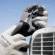 Ansell Healthcare HyFlex Foam Gloves, Ansell 205676 Black Gloves With Gray Liner