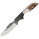 Anza 6.625 Inch Fixed Blade Knife, Elk And Micarta, Brown Leather Belt Sheath AZMSWATE