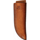 Anza Amber Bone Fixed Blade Knife, 7.25in Overall, 3.5in Stainless Steel Tanto Blade, Amber Jigged Bone Handle, Brown Leather Belt Sheath, JWKR1 AJB