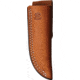 Anza Amber Bone Fixed Blade Knife, 8in Overall, 3.75in Stainless Steel Blade, Amber Jigged Bone Handle, Brown Leather Belt Sheath, JWKR3 AJB