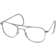 AO Flight Gear Pilot Series Sunglasses Frame, No Lens, Matte Chrome, Comfort Cable, 55mm Lens MC-CC-55