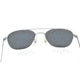 AO Original Pilot Sunglasses, Bayonet, Matte Chrome Frame, CC Gray Poly Lens, Polarized, 55mm, 30196