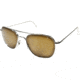 AO Original Pilot Sunglasses, Silver, Wire Spatula, HC Amber Poly Lens, 52mm S-HCAP-WS-52