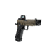 Arcturus Vanguard 4.3in Hi-Capa GBB Airsoft Pistol w/ Optics Ready Slide &amp; Compensator &amp; ARS-1 Red Dot Combo, Black/Tan, AT-GHC-V4C-CMB-BT