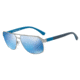 Armani EA2039 Sunglasses 301055-62 - Gunmetal Frame, Mirror Blue Lenses