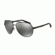 Armani Exchange AX2017S Sunglasses 60636G-64 - Matte Black Frame, Grey Mirror Silver Lenses