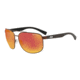 Armani Exchange AX2026S Sunglasses 61066Q-64 - Matte Bronze Frame, Grey Mirror Red/yellow Lenses
