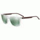 Armani Exchange AX4070S Sunglasses 82356R-57 - Transparent Grystal Frame, Light Green Mirror Petrol Lenses