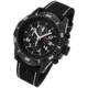 Armourlite Professional Series Chronograph Watch with Kevlar Watch Band, Black, Black-White, Small AL43-KBW