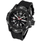 Armourlite Shatter Proof Scratch Resistant Glass Swiss Tritium Watch, Rubber Watch Band, Black, H3, Small AL53