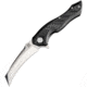 Artisan Cutlery Eagle Framelock Folding Knife, 5in Closed, 3.63in Satin Bohler M390 SS Curved Blade, Black Titanium Handle With Carbon Fiber Inlay, Pocket Clip, Metal Tin, Black Nylon Zippered Storage Case, 1816G-BKM