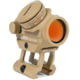 AT3 Tactical 1x23mm Micro Red Dot Reflex Sight, 2 MOA Red Dot, 1'' Height Riser, Flat Dark Earth, 1" Riser, RD-50-10-FDE
