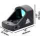 AT3 Tactical ARO-MINI Micro Red Dot Reflex Sight, 1x23mm, 3 MOA Dot Reticle, Matte Black, AT3-ARO-MINI
