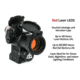 AT3 Tactical LEOS Red Dot Sight with Integrated Laser Sight &amp; Riser, Red Laser, AT3-LEOS