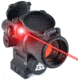 AT3 Tactical LEOS Red Dot Sight with Integrated Laser Sight &amp; Riser, Red Laser, AT3-LEOS