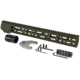 AT3 Tactical SPEAR M-Lok AR-15 Free Float Handguard, 15 in, OD Green, AT3-MLOK-15-ODG