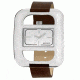 Axcent Eccentric Watch, Brown Strap, Silver Face, Silver Hands X59982-636