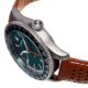 Axwell Leather-Band Watch w/Date, Tan/Green, AXWAW102-5, Tan/Green, One Size, AXWAW102-5