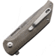 B'yondEDC Custos Folding Knife, 4.5in Closed, 3.5in, VG-10, Stonewash Blade, Tan Canvas Micarta Handle, BEDC2106