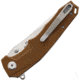 B'yondEDC Dash Folding Knife, 4.5in, 3.5in, D2 Tool Steel, Satin Blade, Dark Earth G10 Handle, BEDC2203-DE