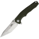 B'yondEDC Dash Folding Knife, 4.5in Closed, 3.5in, D2 Tool Steel, Satin Blade, OD Green G10 Handle, BEDC2203-OD