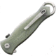 B'yondEDC Kibuga Folding Knife, 5.13in Closed, 3.75in, D2 Tool Steel, Satin Spear Point Blade, Jade G10 Handle, BEDC2103-GRN