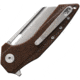 B'yondEDC Thwaak Folding Knife, 4in Closed, 2.88in 14C28N Sandvik, Satin Blade, Dark Earth Canvas Micarta Handle, BEDC2108-DE