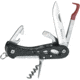 Baladeo Barrow Multi Function Tick Multi-Tools, Folding Knife, 3.5in Closed, Black Rubberized Aluminum Handle, Black, ECO174
