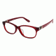 Bally of Switzerland BY1001A Single Vision Prescription Eyeglasses - Frame CRYSTAL RED, Size 54/15mm BY1001A03