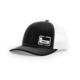 Banded Trucker Cap R112 Side Logo, Black/White, B03583