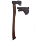 Barebones Felling Axe, 23.5in Overall, 1055HC Steel, 6.25in Black Coated Axe Head w/ 3.75in Cutting Edge, Brown Hickory Handle, HMS-2103