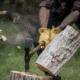 Barebones Woodsman Pulaski Axe, 24in Overall, 12in 1055HC Steel Axe Head w/ 3.75in Cutting Edge, Oiled Beech Wood Handle, HMS-2124