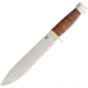 Bark River 1909 Michigan Bowie Leather Fixed Blade Knife, 15.375in Overall, 10in, A2 Tool Steel, Standard Edge, Satin, Leather Handle BA09215PL