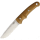 Bark River Drop Point Hunter Natural CPM Knife, 4 satin finish CPM-154 stainless drop point blade, Natural canvas micarta handle, 02-157MNC