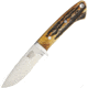 Bark River Featherweight Hunter Fixed Blade Knife, 3.125in, Antique Stag Bone Handle BA02140BAS