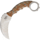 Bark River Ghost II Natural Canvas Micart Fixed Blade Knife, 3.5in, A2 Tool Steel, Standard Edge, Satin, Natural, Canvas Micarta Handle BA12113MNC