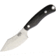 Bark River JX6 Companion Black Micarta Fixed Blade Knife, 3.5in, A2 Tool Steel, Standard Edge, Satin, Black, Canvas Micarta Handle BA10112MBC