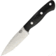 Bark River Mini Aurora Black Canvas Fixed Blade Knife, 3.75in, CPM-3V Steel, Standard Edge, Black, Canvas Micarta Handle BA06025MBC