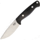 Bark River North Country EDC Black Canvas Fixed Blade Knife, 3.5in, A2 Tool Steel, Standard Edge, Satin, Black, Canvas Micarta Handle BA02214MBC