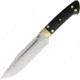 Bark River Vidarr Black Canvas Fixed Blade Knife, A2 Tool Steel, Standard Edge, Satin, Black, Canvas Micarta Handle BA10114MBC
